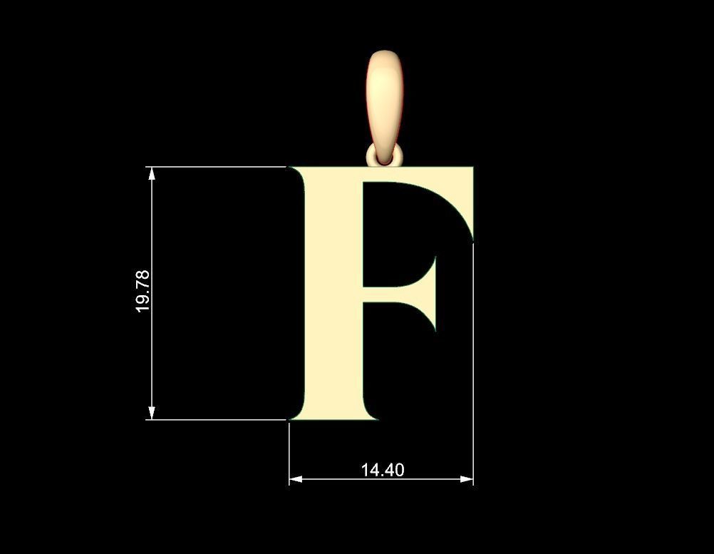 Initial Letters Pendant EVAGR5ANDE F 3D print model_5