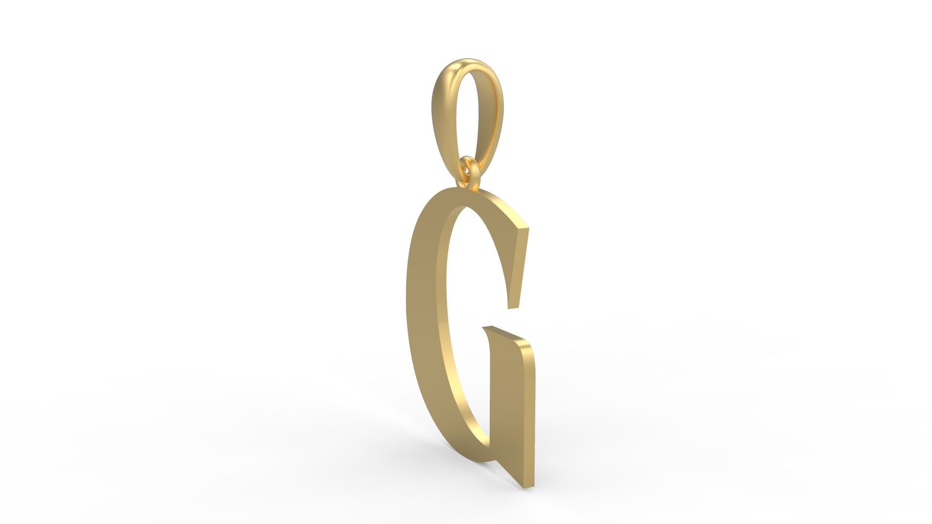 Initial Letters Pendant EVAGR5ANDE G 3D print model_1