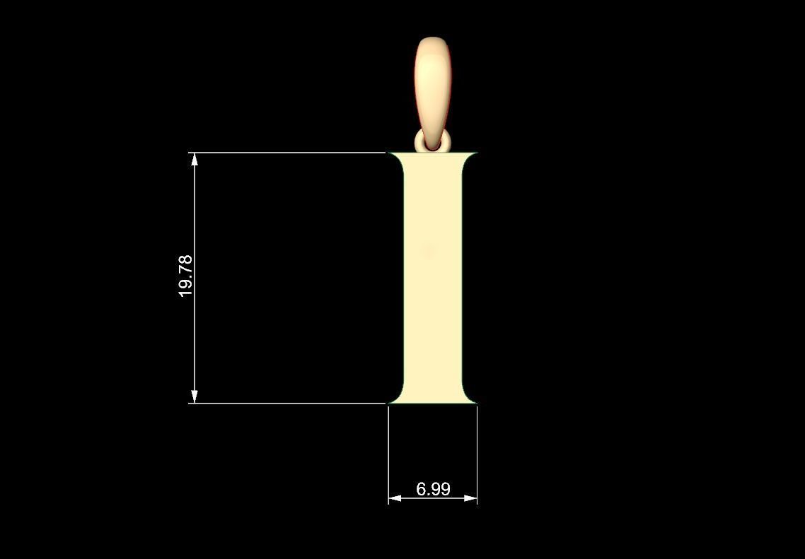 Initial Letters Pendant EVAGR5ANDE I 3D print model_5