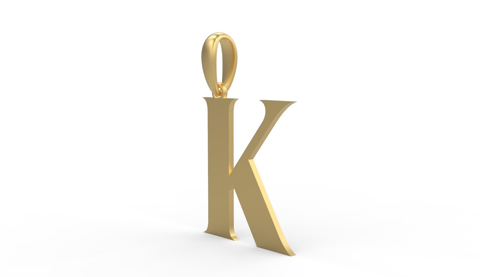 Initial Letters Pendant EVAGR5ANDE K 3D print model_1