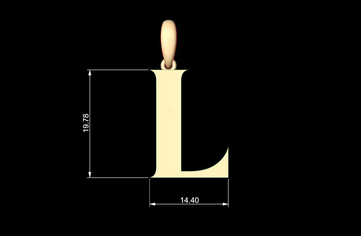Initial Letters Pendant EVAGR5ANDE L 3D print model_4