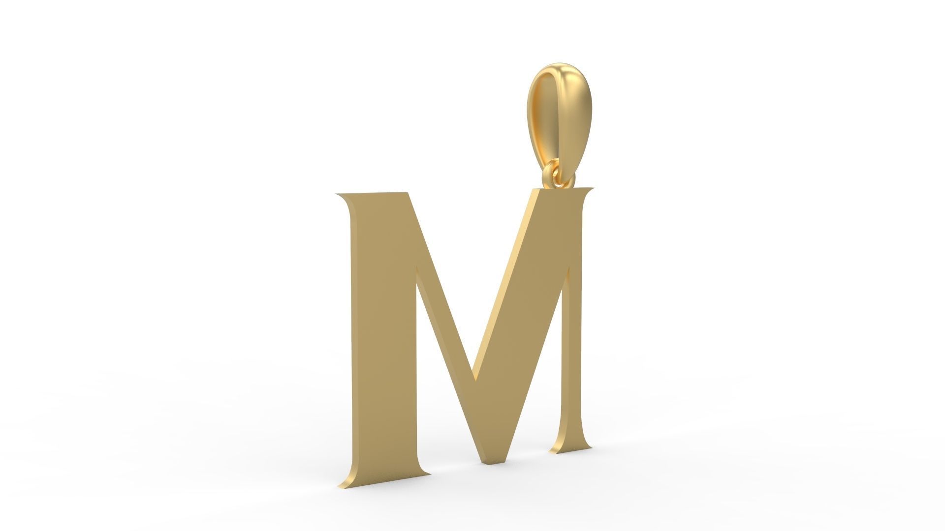 Initial Letters Pendant EVAGR5ANDE M 3D print model_3