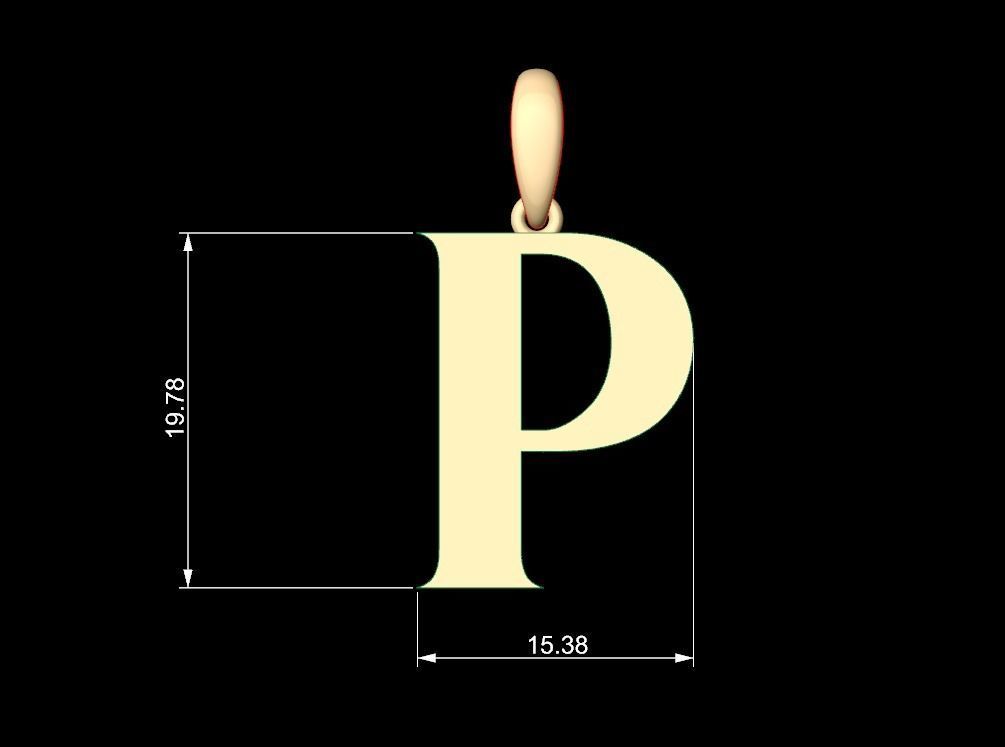 Initial Letters Pendant EVAGR5ANDE P 3D print model_5