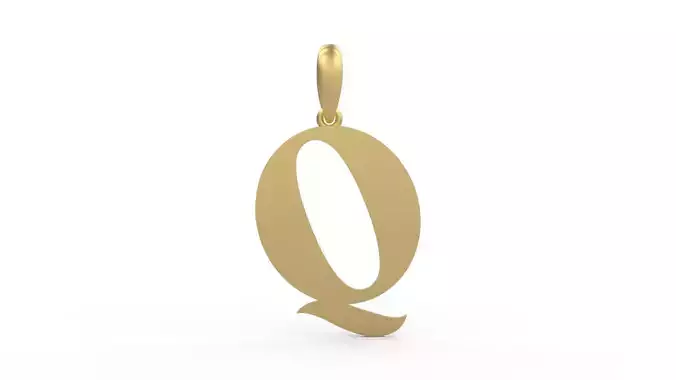 Initial Letters Pendant EVAGR5ANDE Q 3D print model