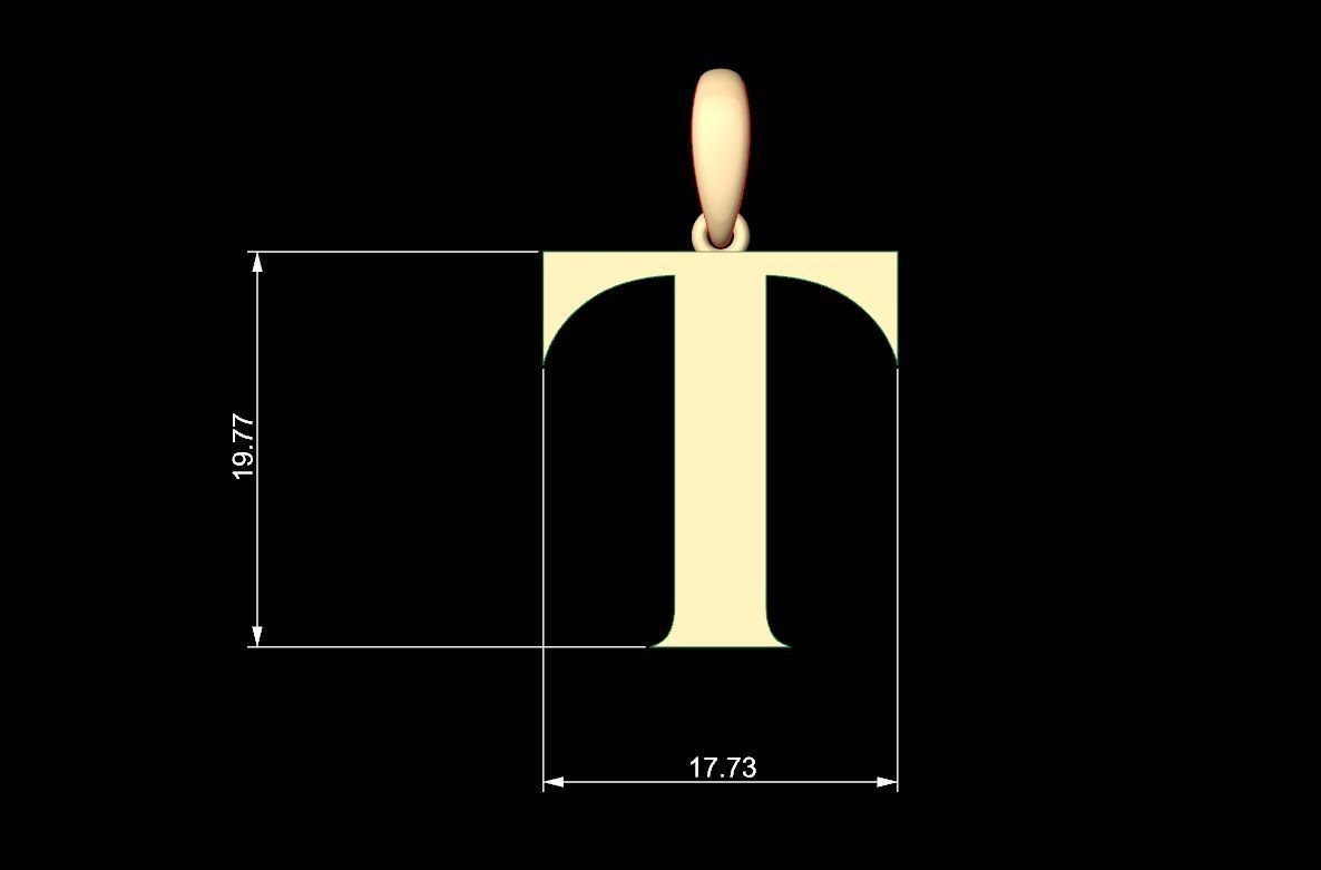 Initial Letters Pendant EVAGR5ANDE T 3D print model_5