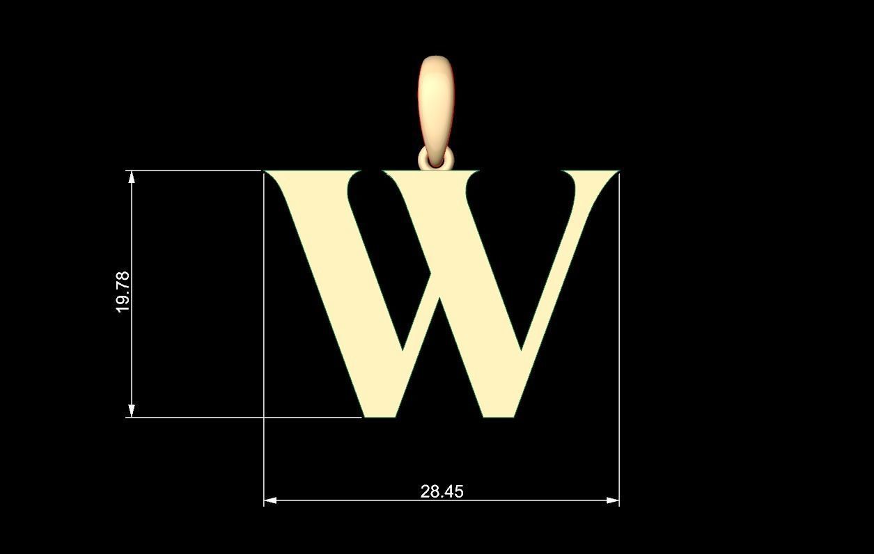 Initial Letters Pendant EVAGR5ANDE W 3D print model_5