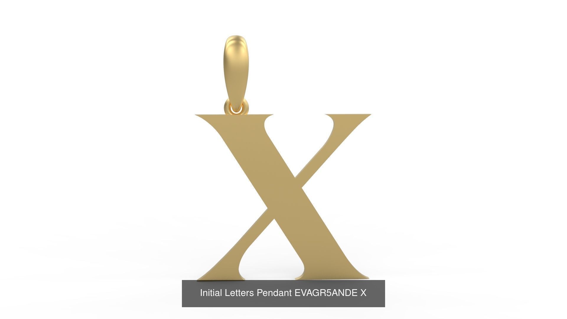 Initial Letters Pendant Alphabets EVAGR5ANDE 3D Model Collection_26