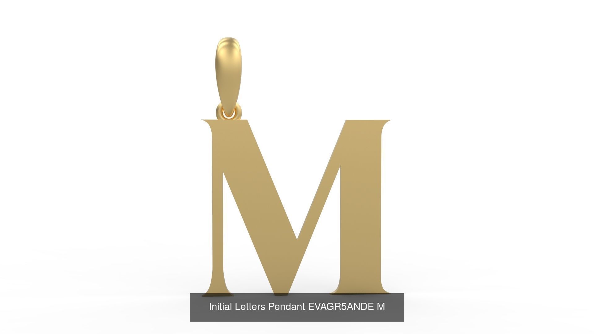 Initial Letters Pendant Alphabets EVAGR5ANDE 3D Model Collection_15