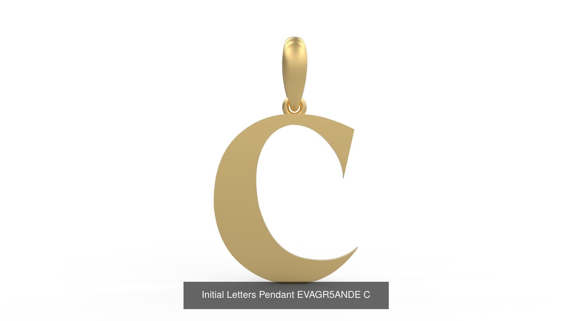 Initial Letters Pendant Alphabets EVAGR5ANDE 3D Model Collection_5