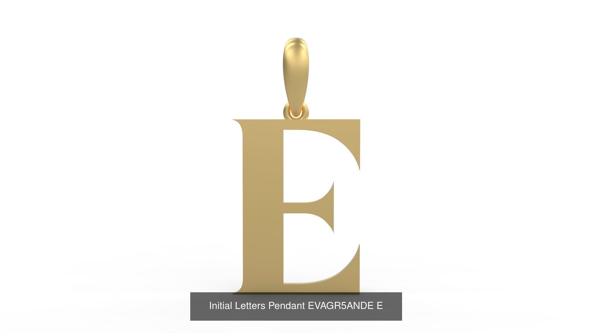 Initial Letters Pendant Alphabets EVAGR5ANDE 3D Model Collection_7