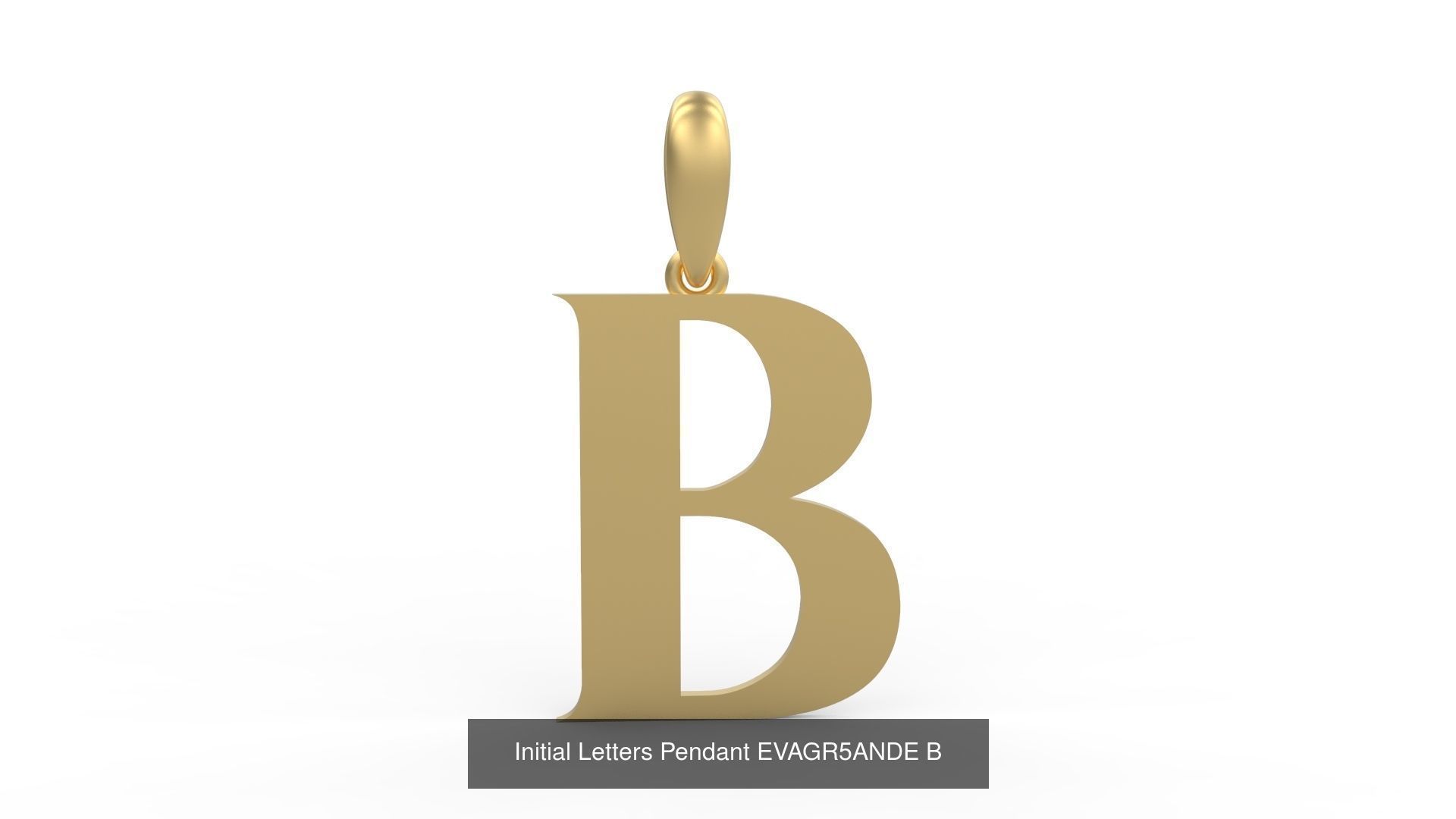Initial Letters Pendant Alphabets EVAGR5ANDE 3D Model Collection_4