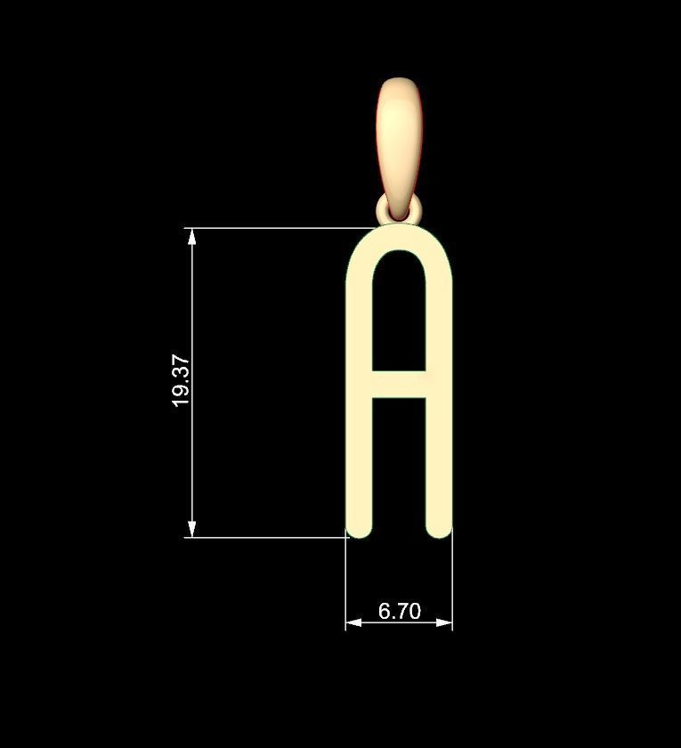 Initial Letters Pendant FRESH BERRIES A 3D print model_5