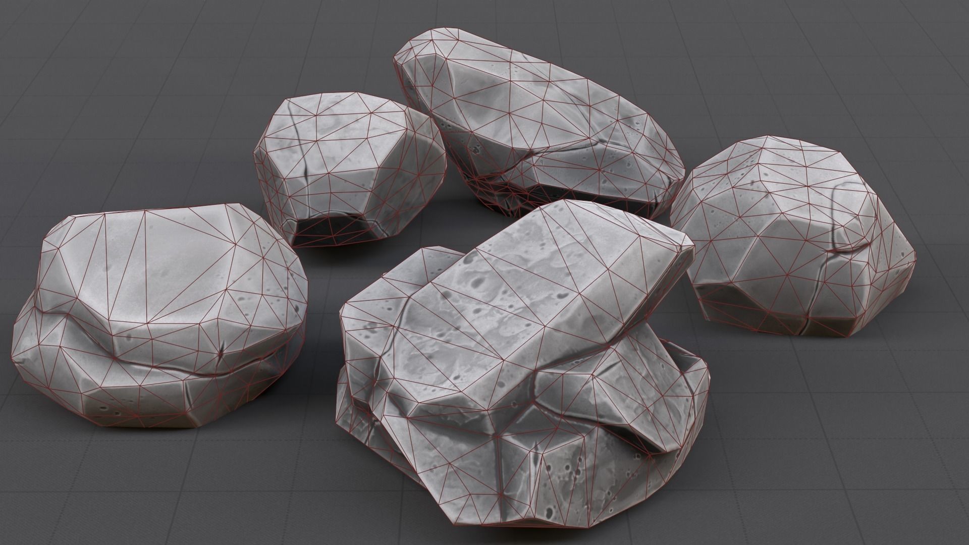 Stylized Rock Low Poly Pack Low-poly 3D model_7