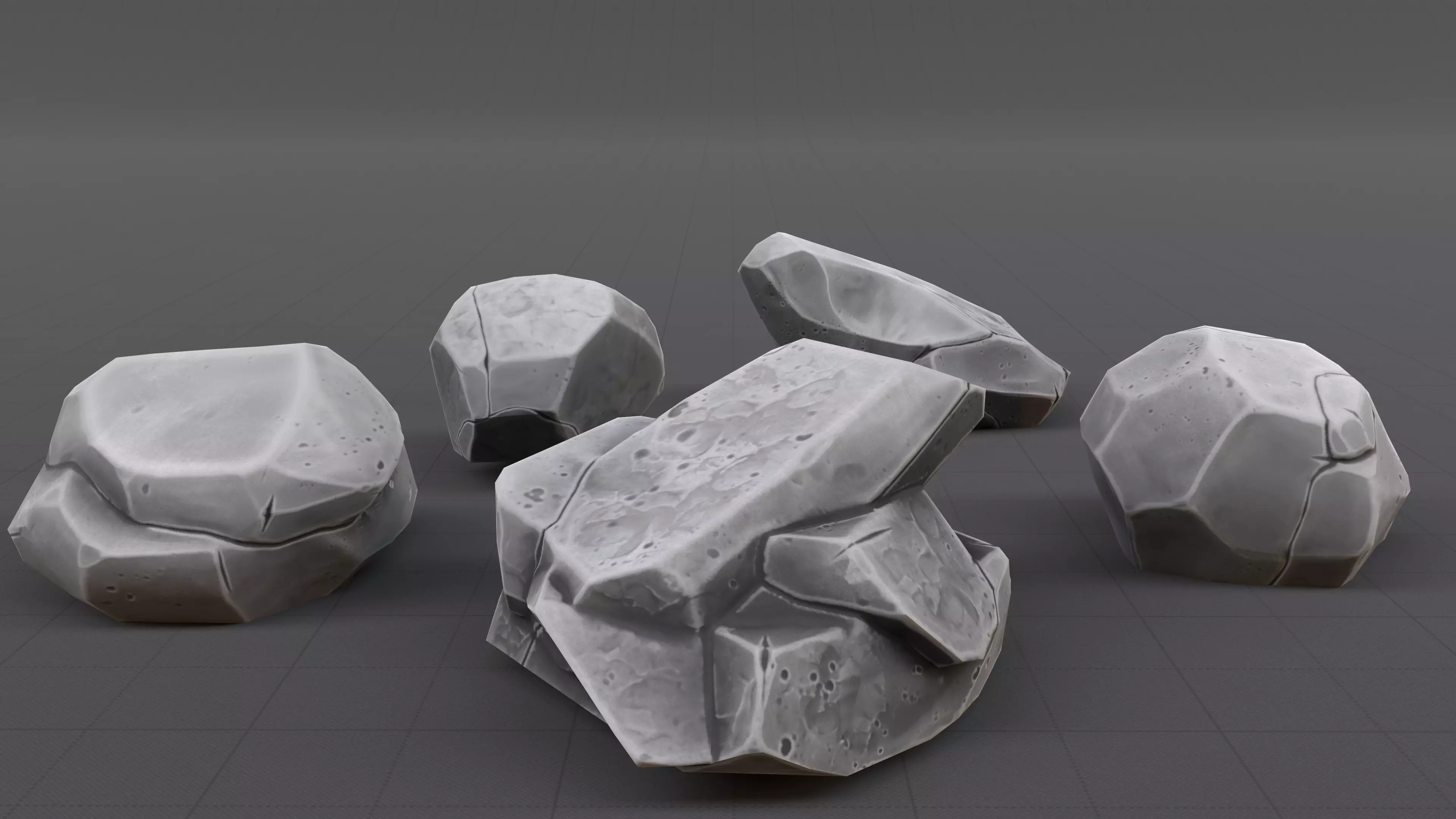 Stylized Rock Low Poly Pack Low-poly 3D model_0