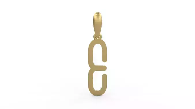 Initial Letters Pendant FRESH BERRIES E 3D print model
