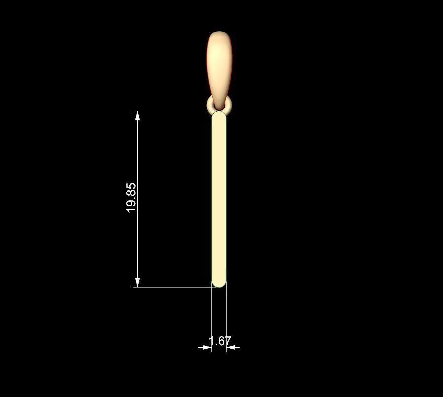 Initial Letters Pendant FRESH BERRIES I 3D print model_5