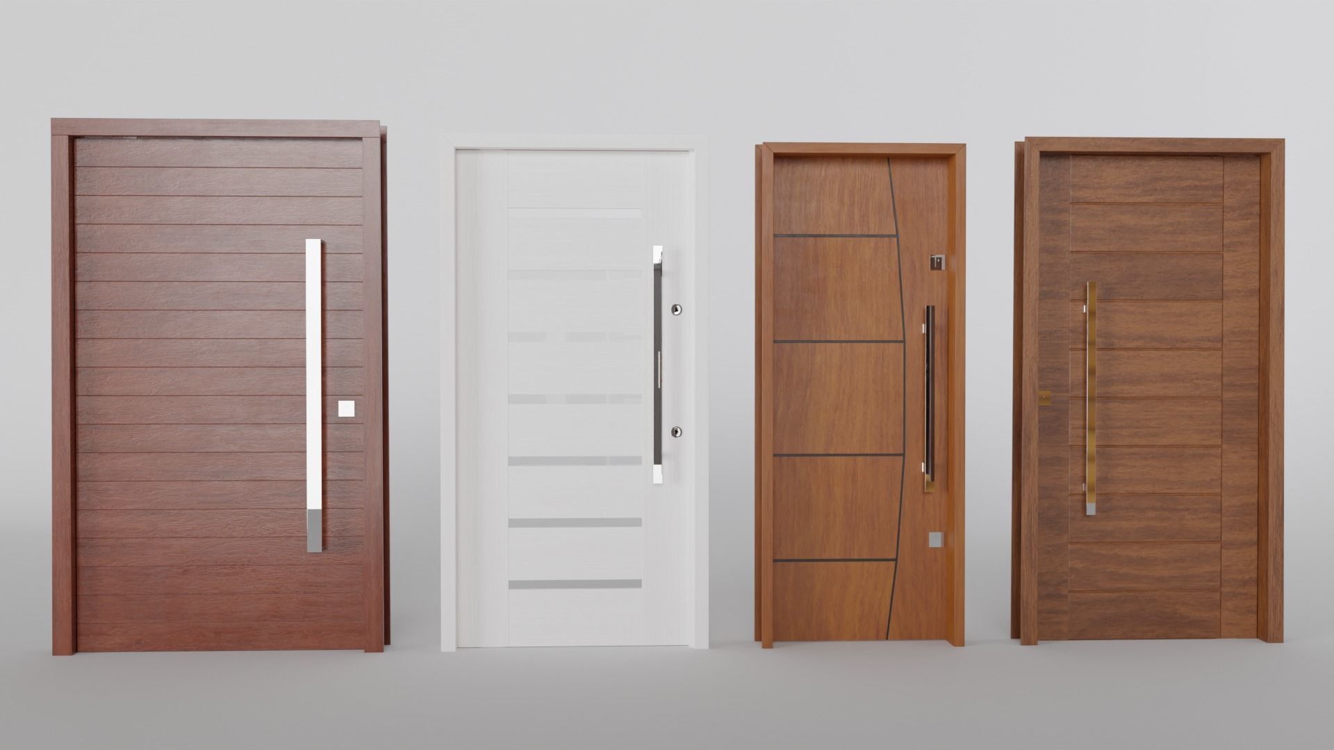 15 Modern Doors 3D model_2