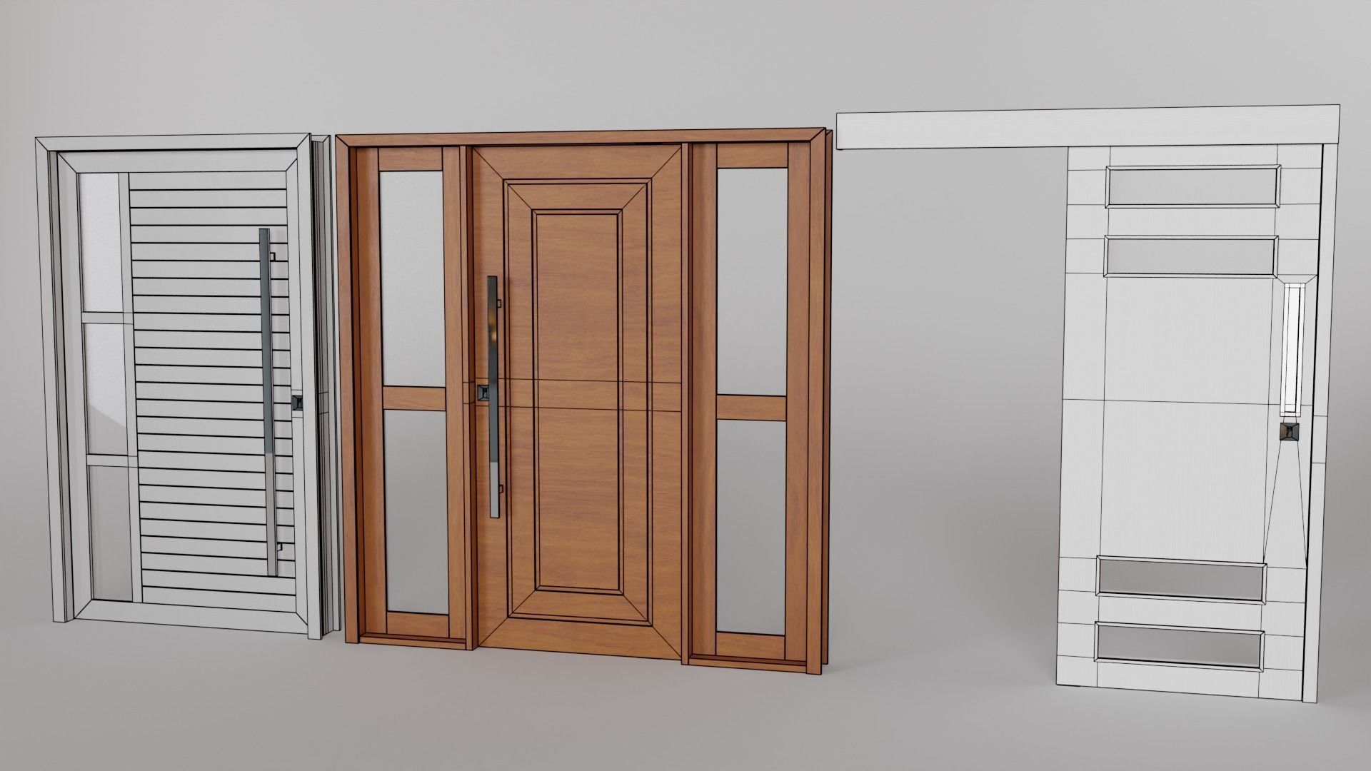 15 Modern Doors 3D model_49
