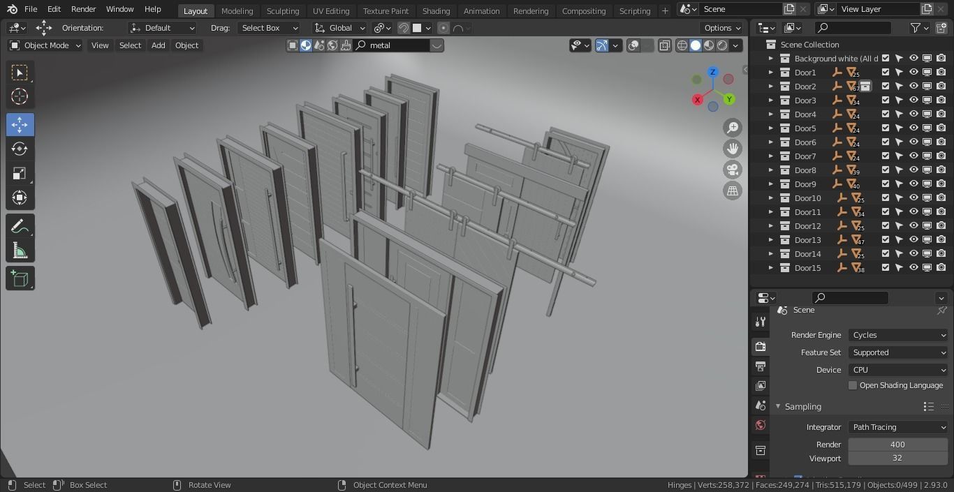 15 Modern Doors 3D model_45