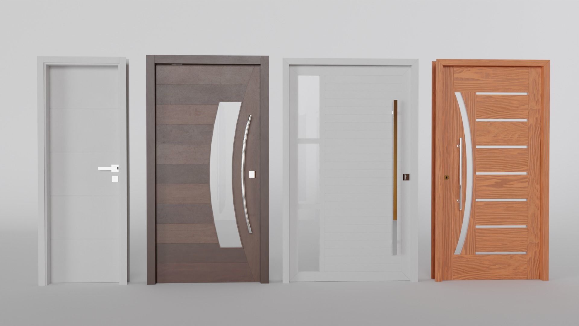 15 Modern Doors 3D model_1