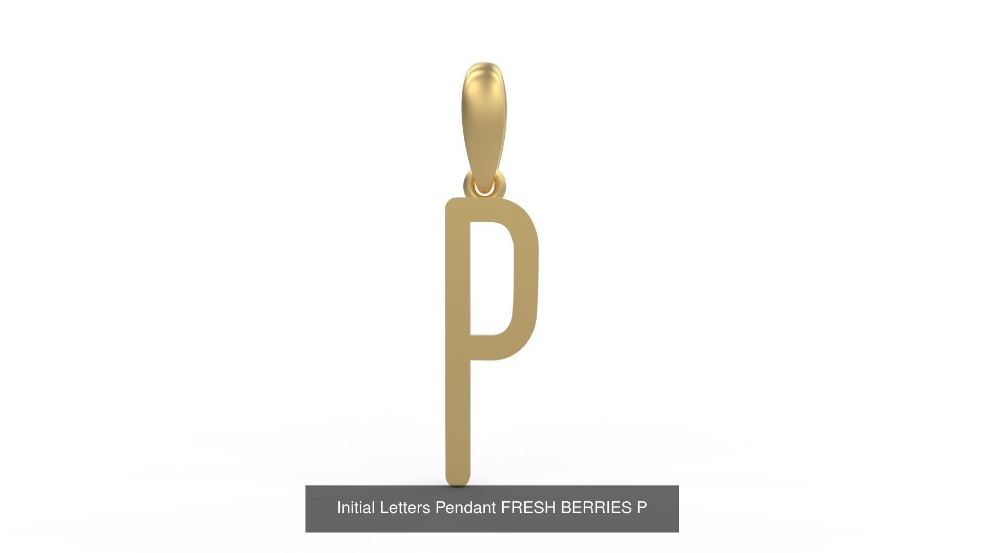 Initial Letters Pendant Alphabets FRESH BERRIES 3D Model Collection_18