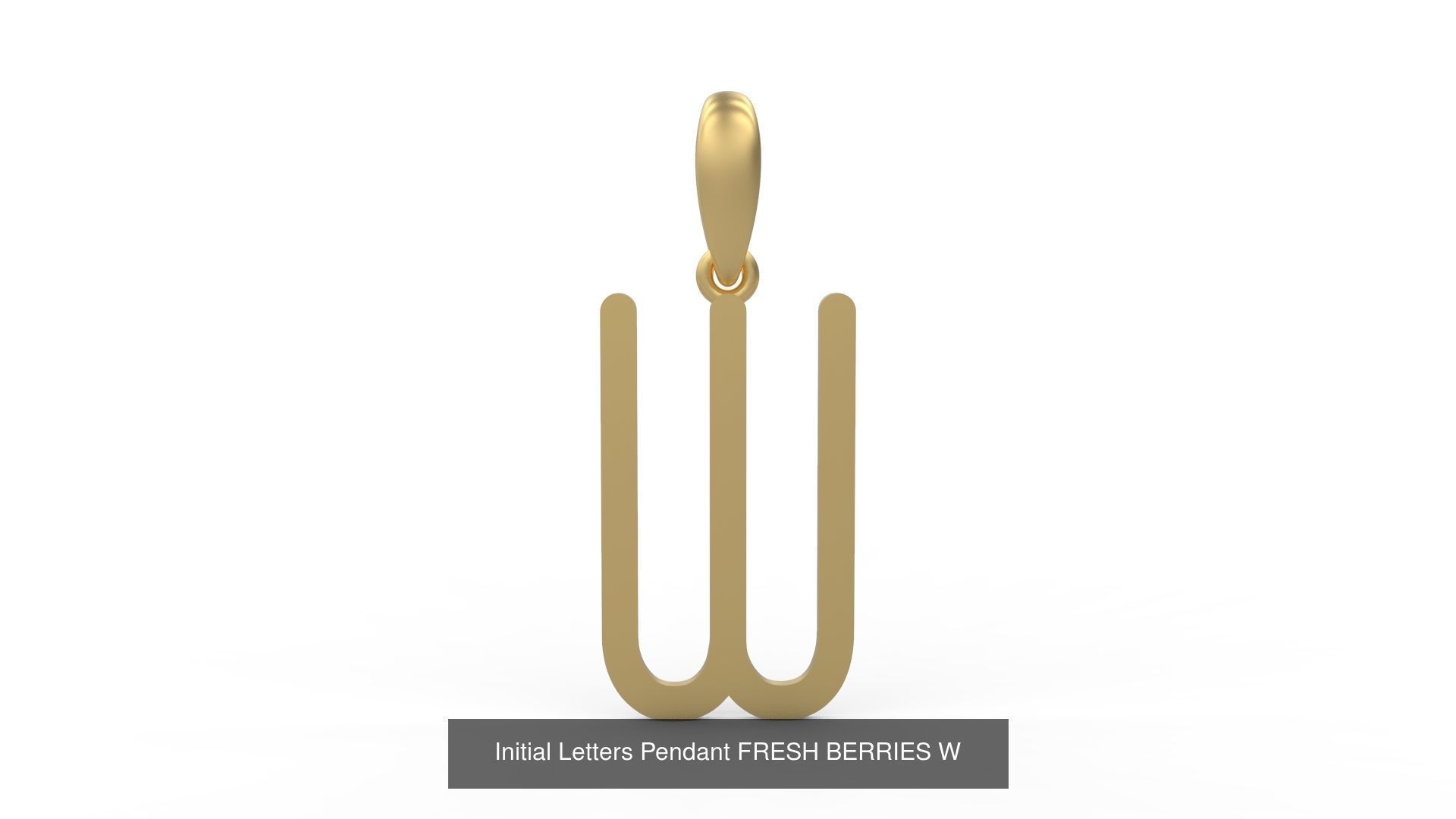 Initial Letters Pendant Alphabets FRESH BERRIES 3D Model Collection_25
