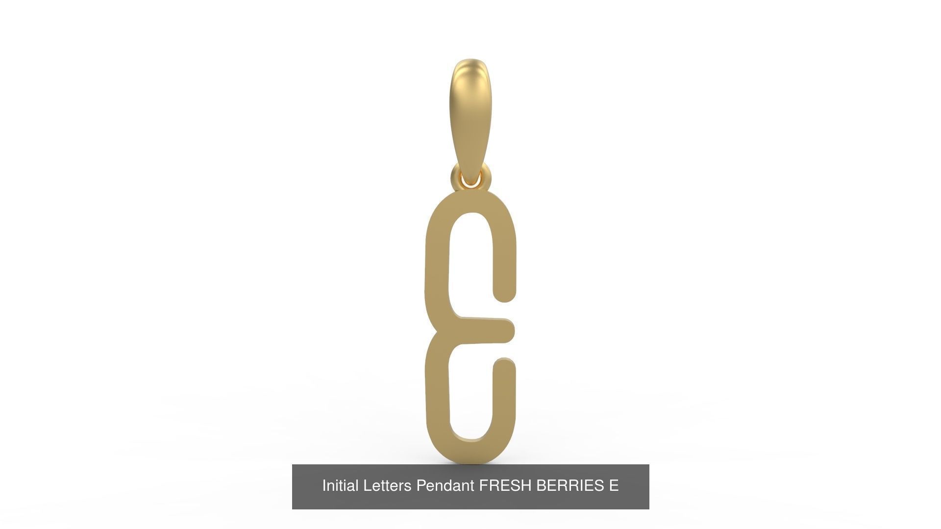 Initial Letters Pendant Alphabets FRESH BERRIES 3D Model Collection_7