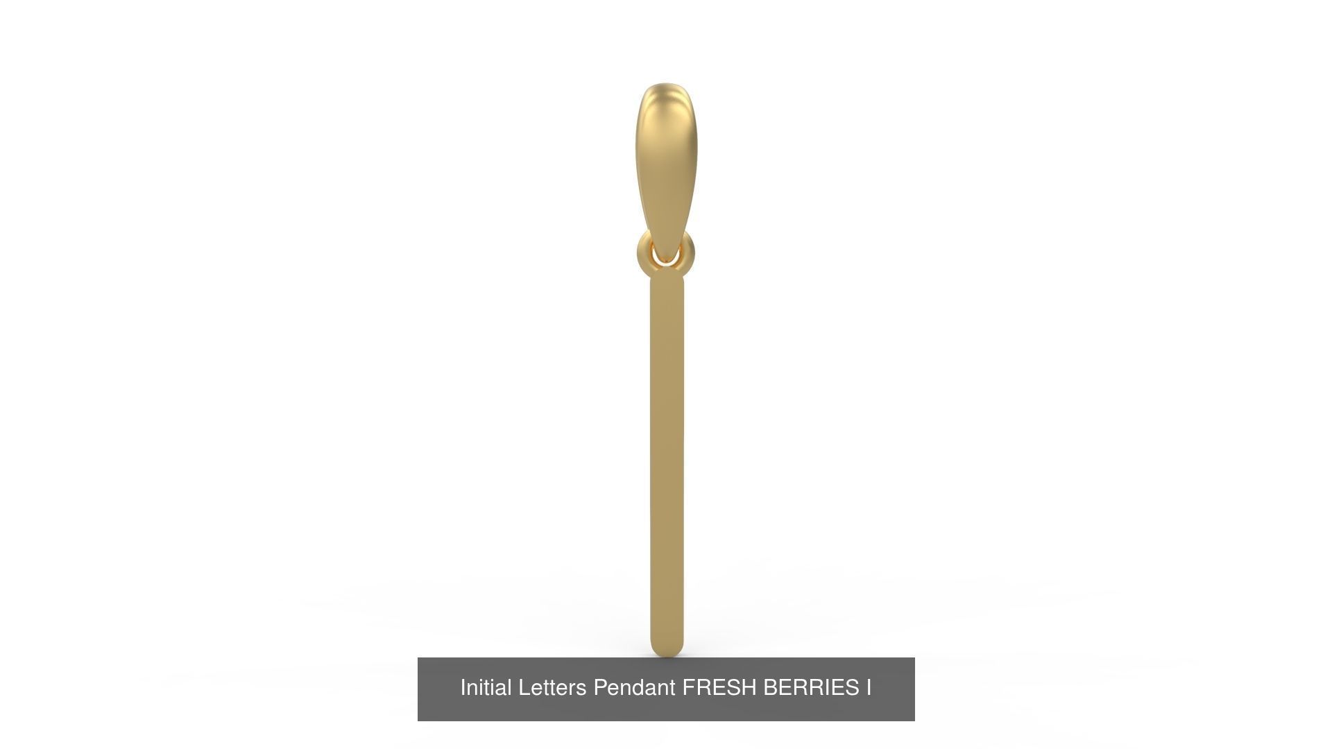 Initial Letters Pendant Alphabets FRESH BERRIES 3D Model Collection_11