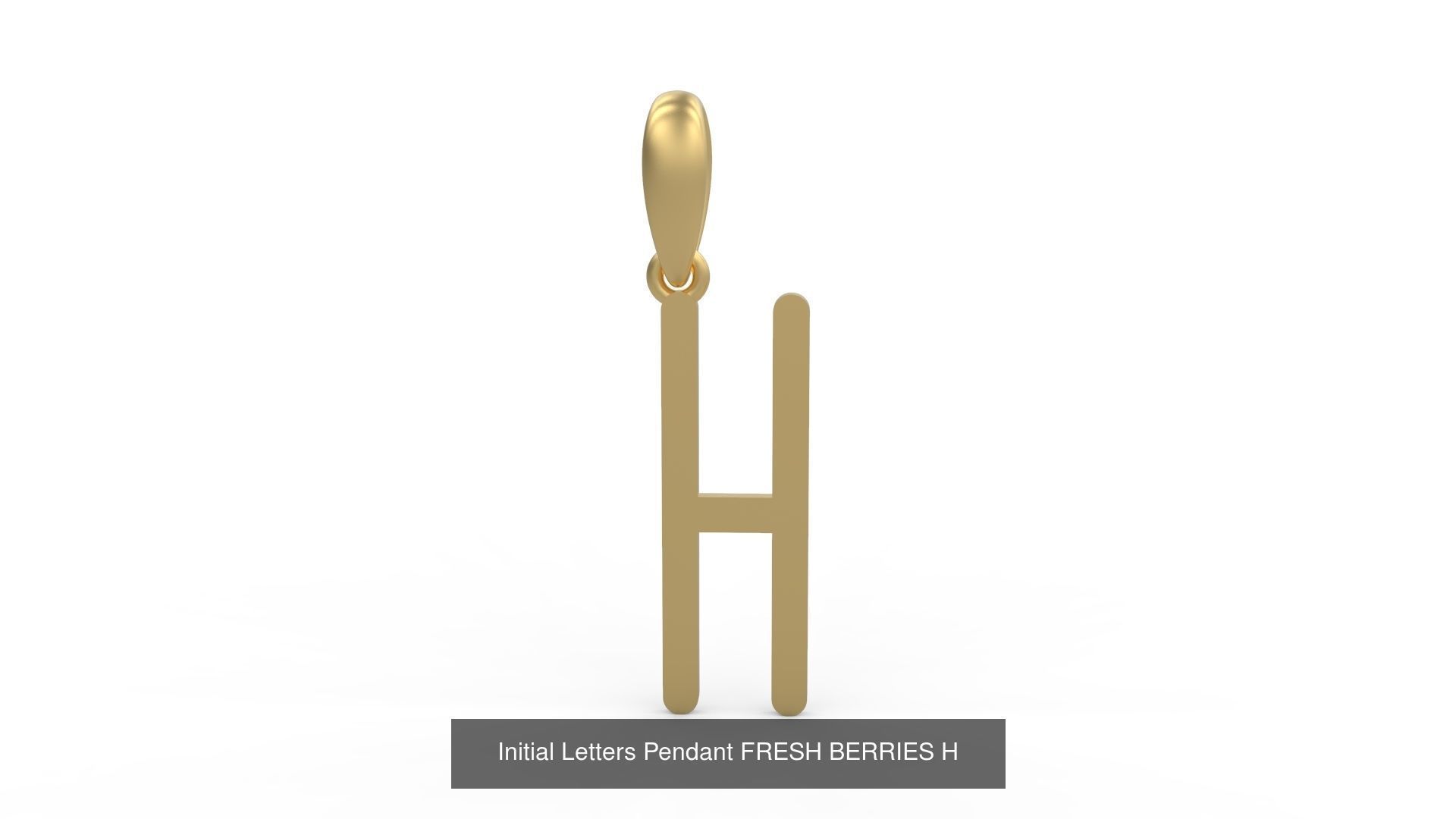 Initial Letters Pendant Alphabets FRESH BERRIES 3D Model Collection_10