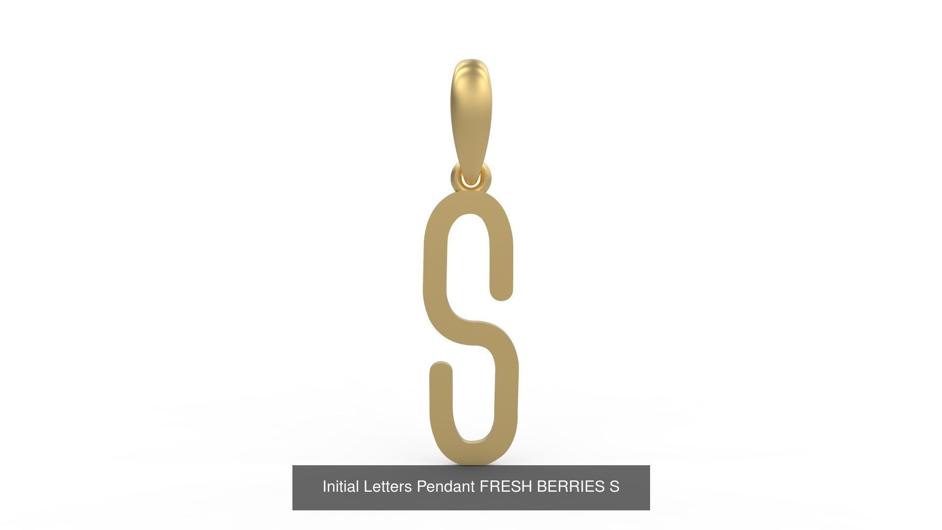 Initial Letters Pendant Alphabets FRESH BERRIES 3D Model Collection_21