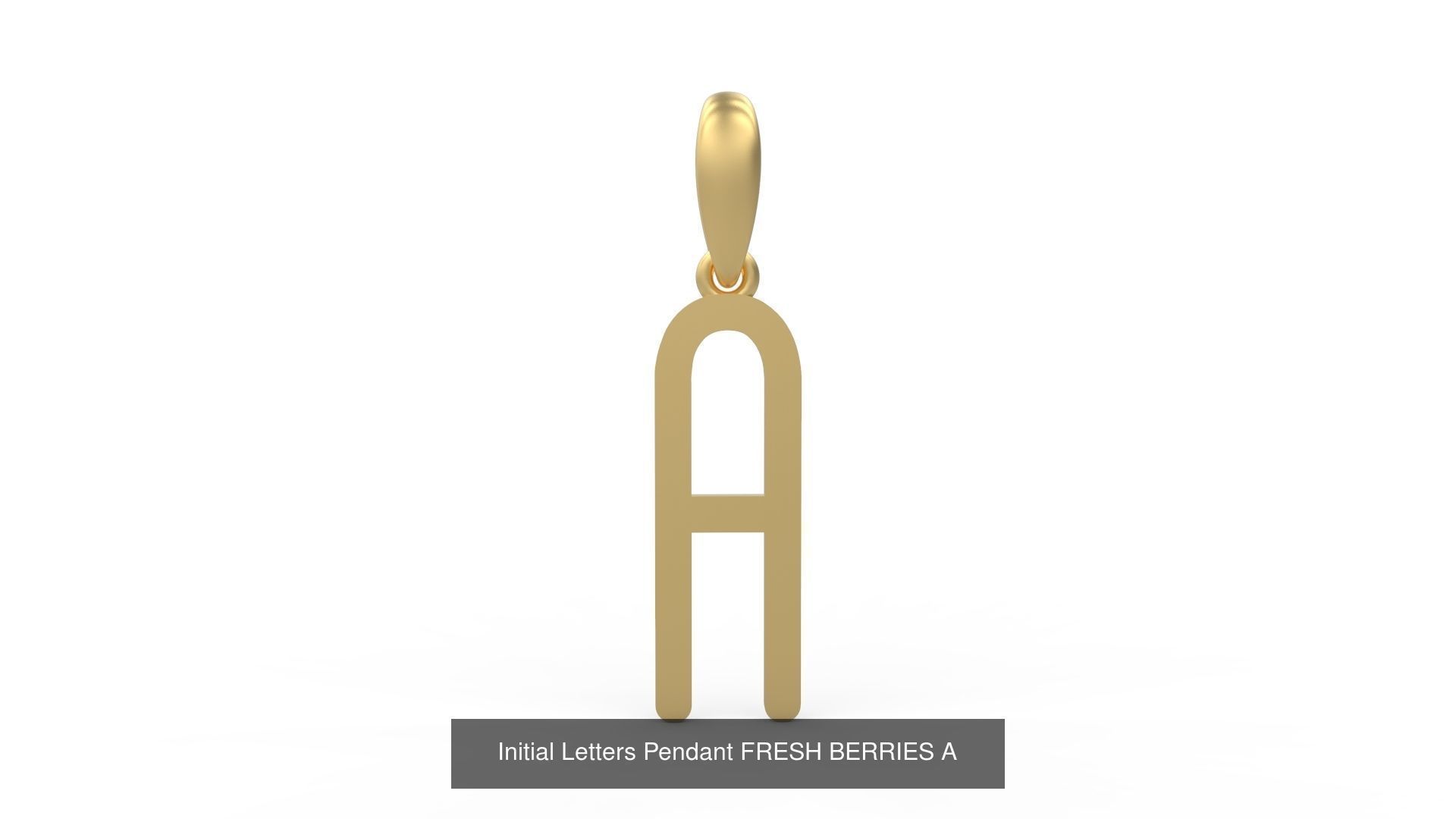 Initial Letters Pendant Alphabets FRESH BERRIES 3D Model Collection_3