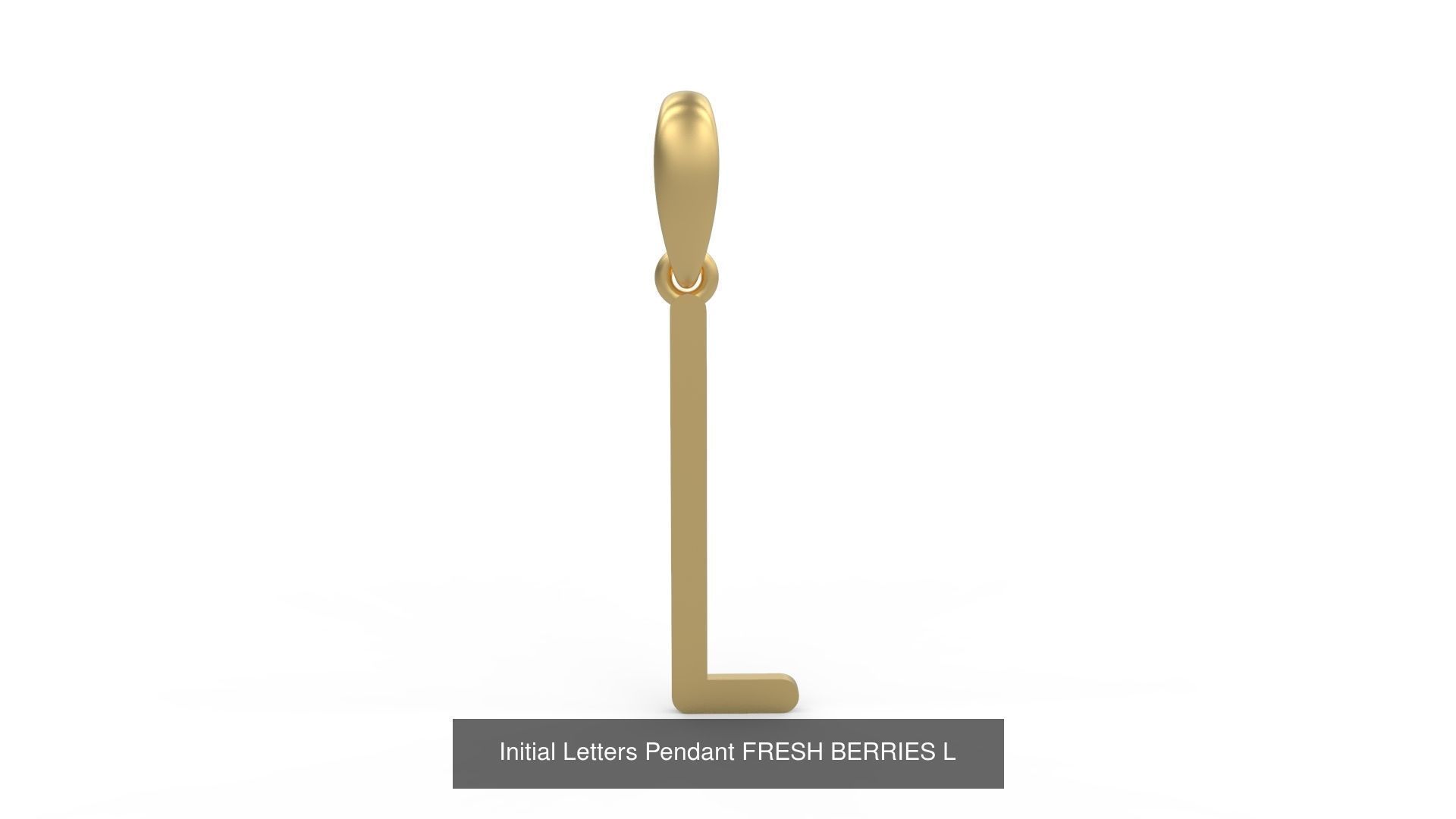 Initial Letters Pendant Alphabets FRESH BERRIES 3D Model Collection_14