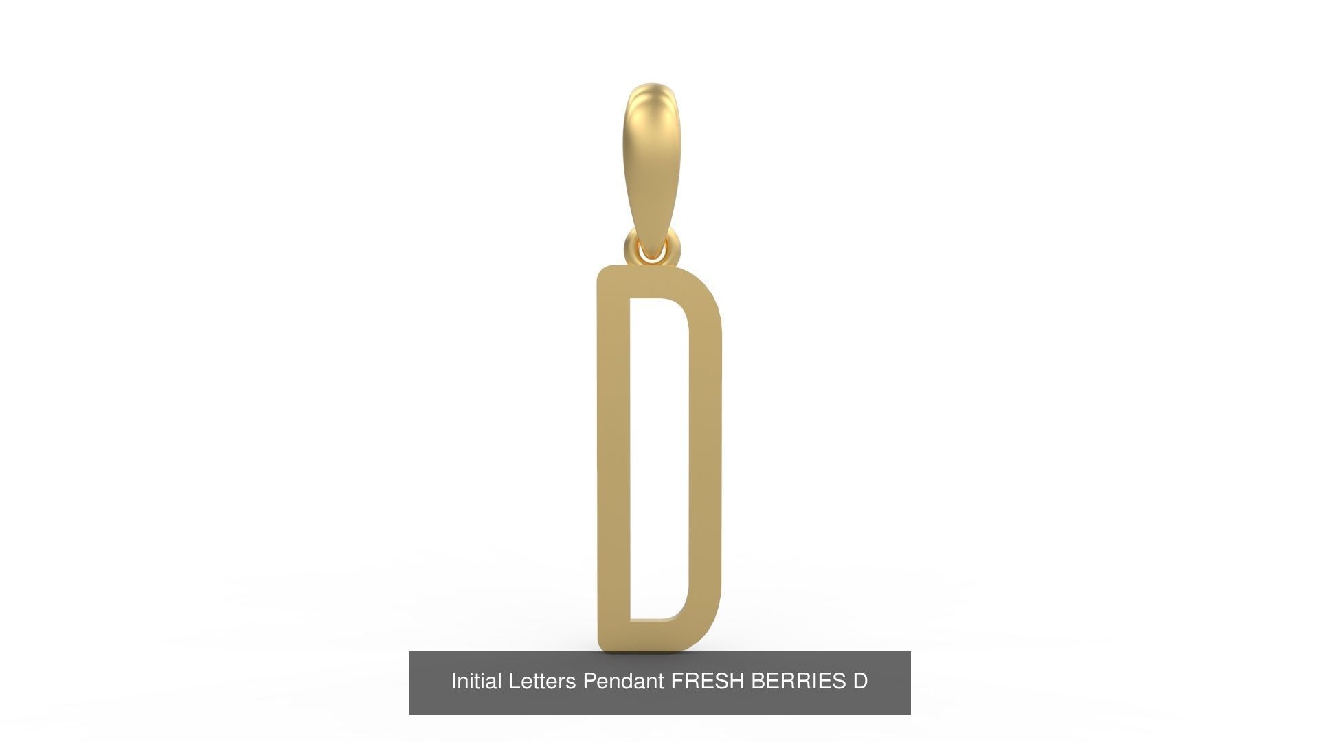 Initial Letters Pendant Alphabets FRESH BERRIES 3D Model Collection_6