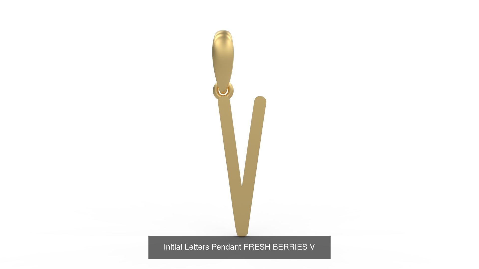 Initial Letters Pendant Alphabets FRESH BERRIES 3D Model Collection_24