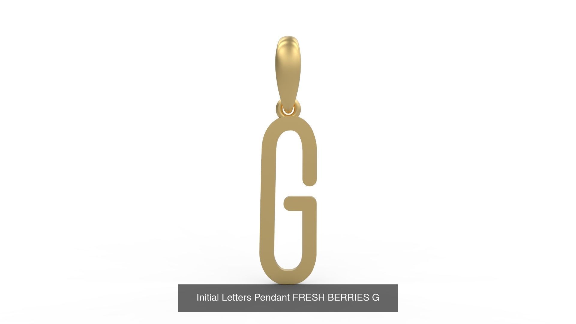 Initial Letters Pendant Alphabets FRESH BERRIES 3D Model Collection_9
