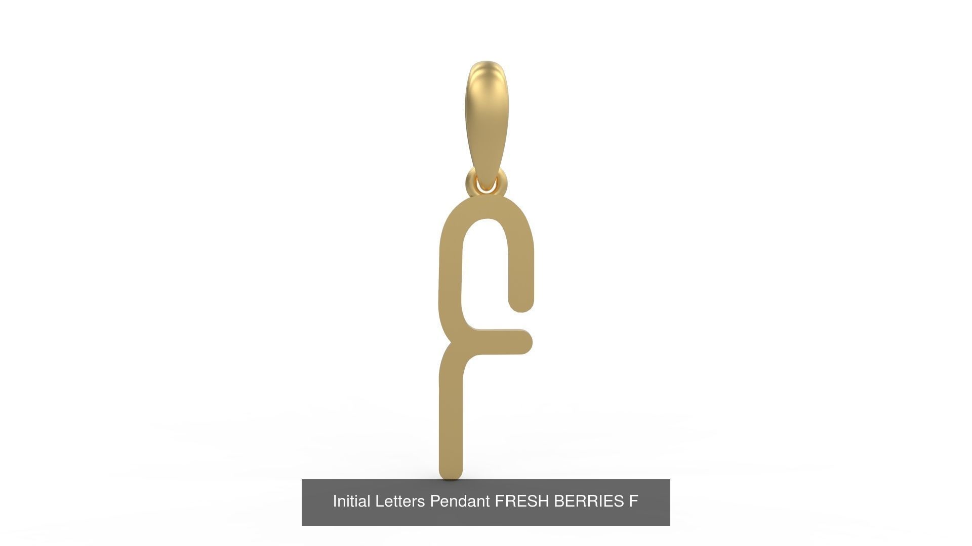 Initial Letters Pendant Alphabets FRESH BERRIES 3D Model Collection_8
