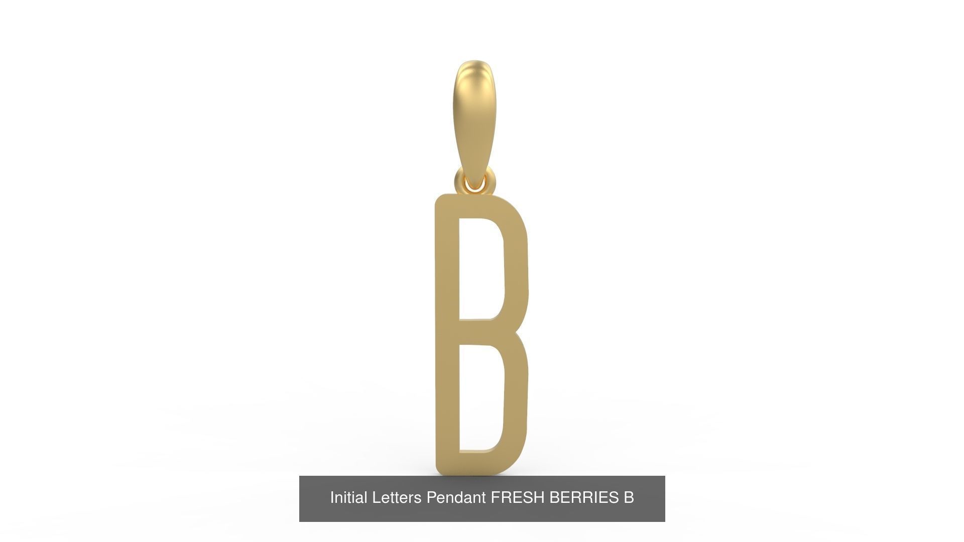 Initial Letters Pendant Alphabets FRESH BERRIES 3D Model Collection_4