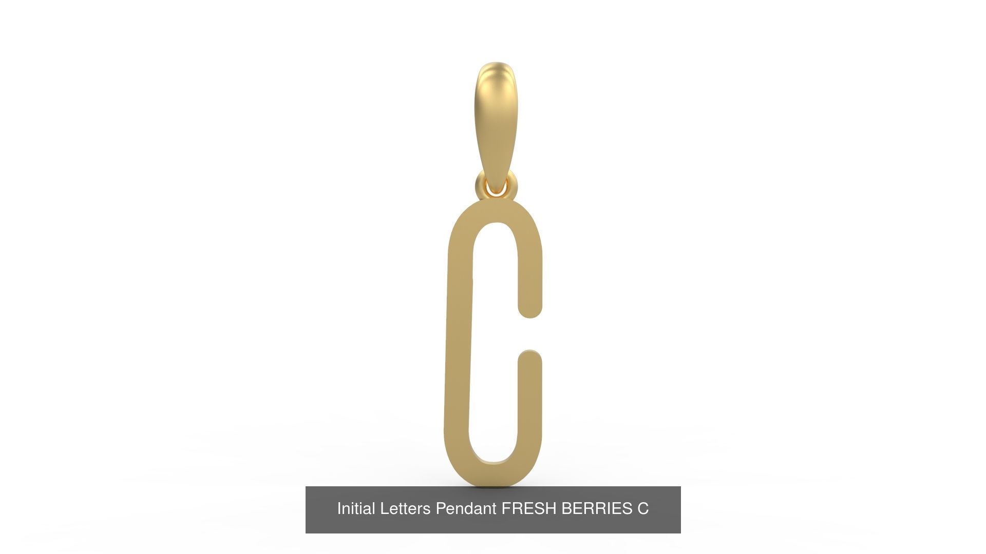 Initial Letters Pendant Alphabets FRESH BERRIES 3D Model Collection_5