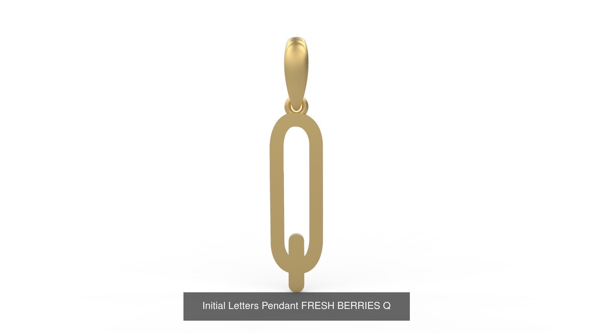 Initial Letters Pendant Alphabets FRESH BERRIES 3D Model Collection_19
