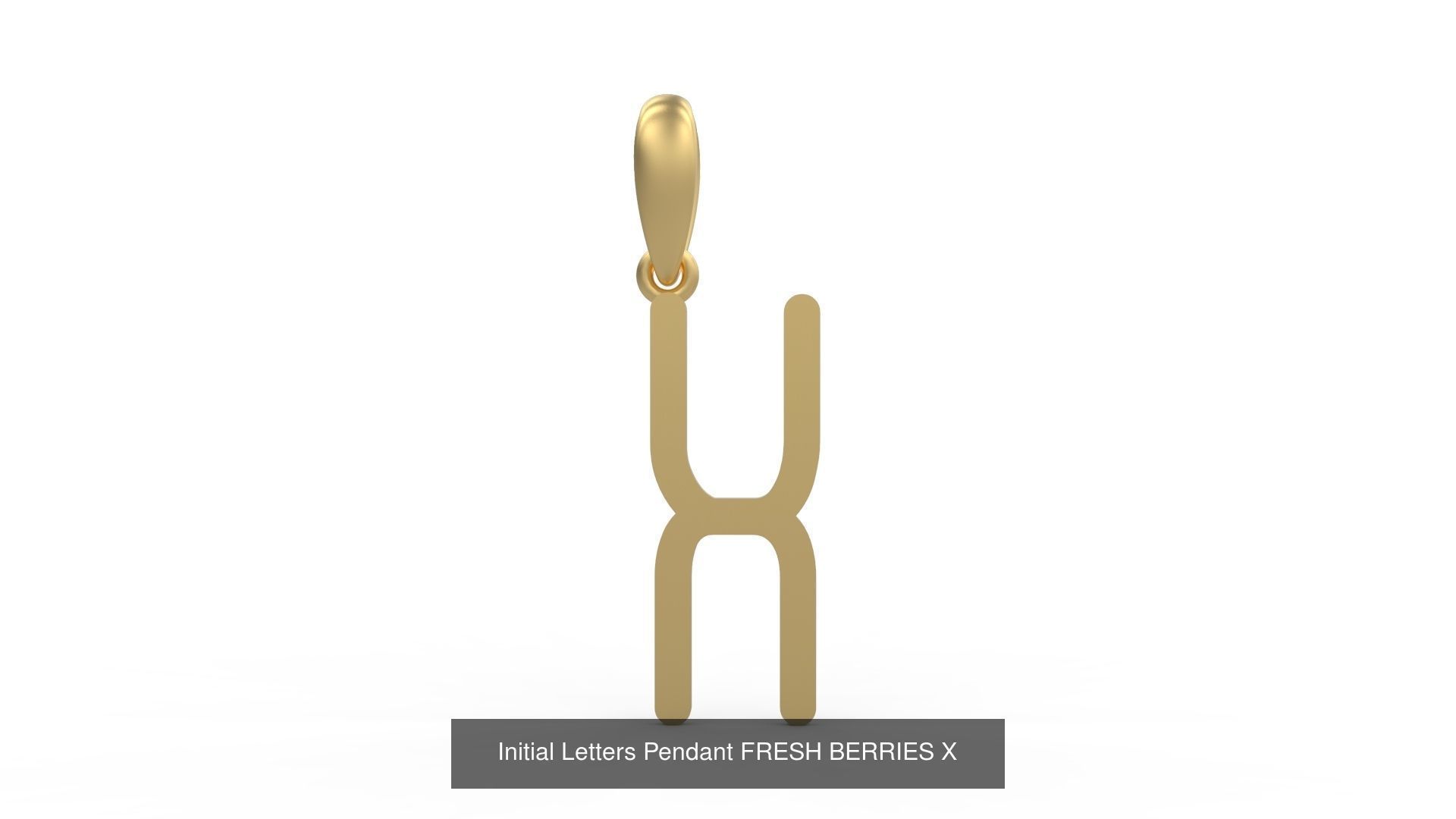 Initial Letters Pendant Alphabets FRESH BERRIES 3D Model Collection_26