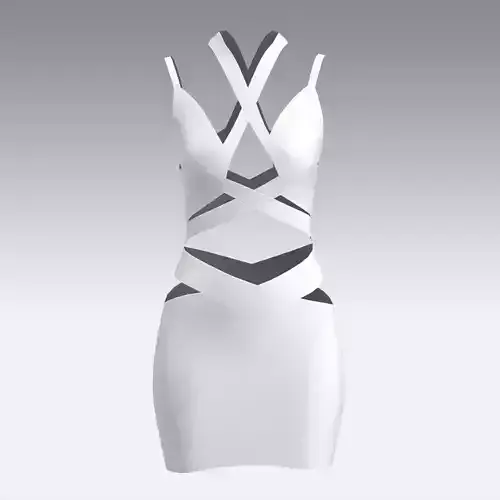 DRESS STRAP WHITE ELEGANCE LOOK