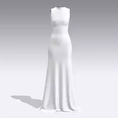 DRESS WHITE LONG LOOK STYLE