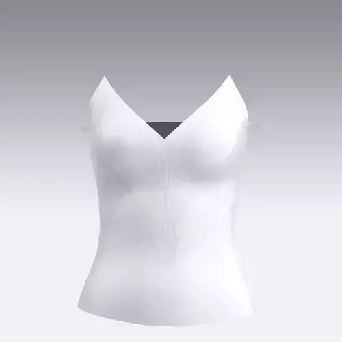 CORSET BLOUSE WHITE MODERN HEART SHAPE LOOK