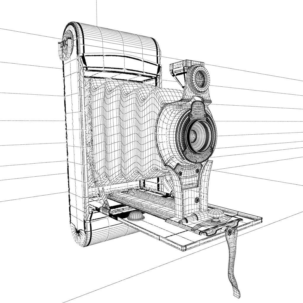 antique camera 3D model_1