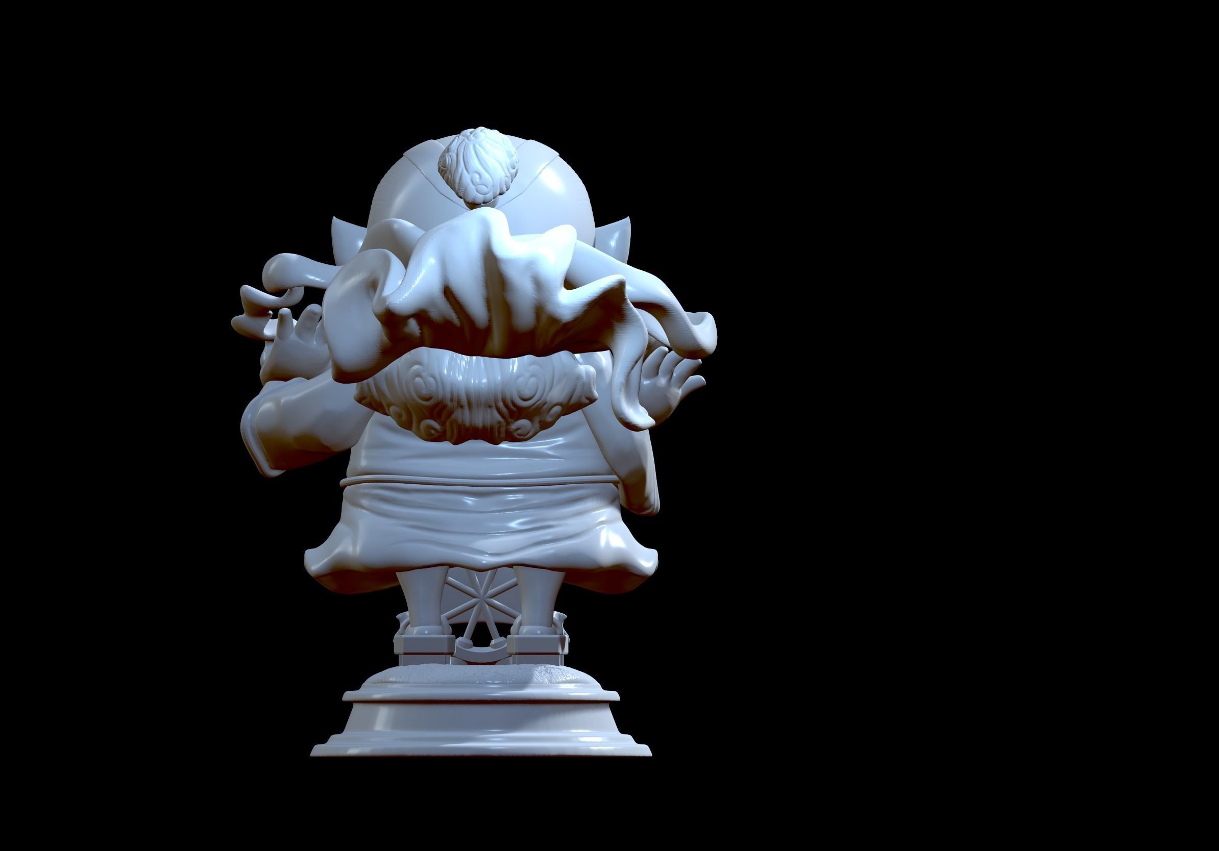 Model samurai obj santa claus figurine 3D print model_3