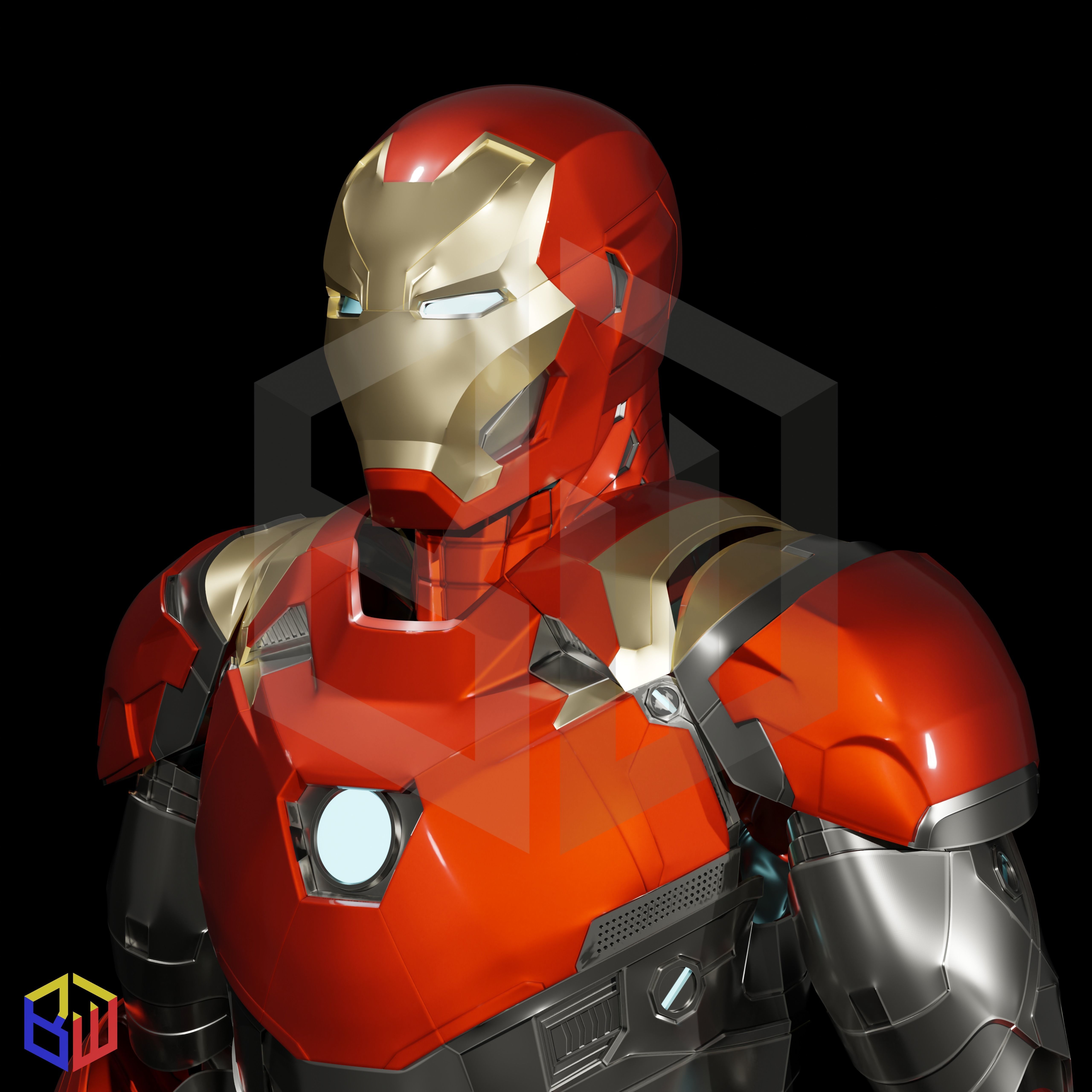 Iron Man Mark 46-47 full suit 3D print model_1