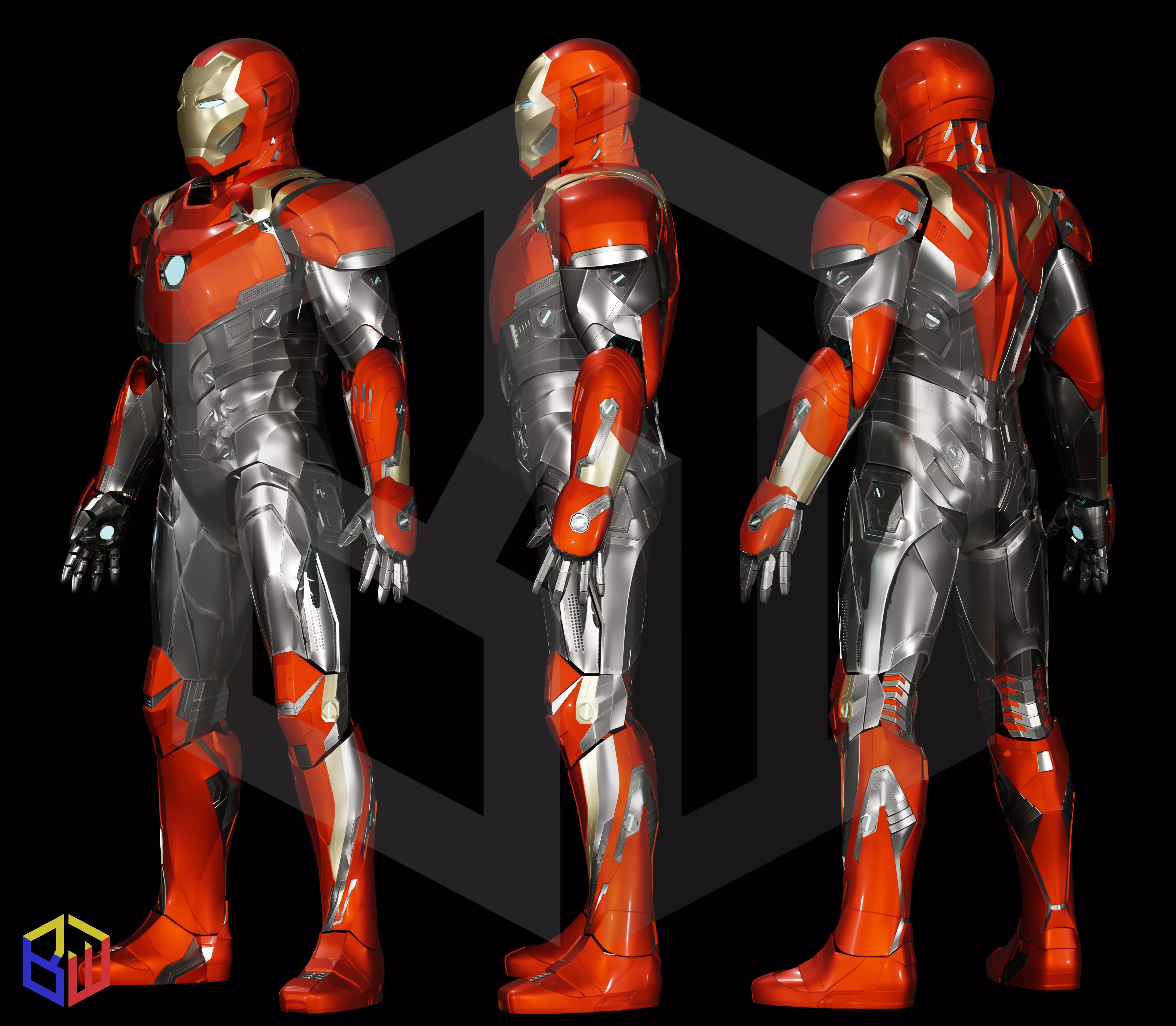 Iron Man Mark 46-47 full suit 3D print model_0