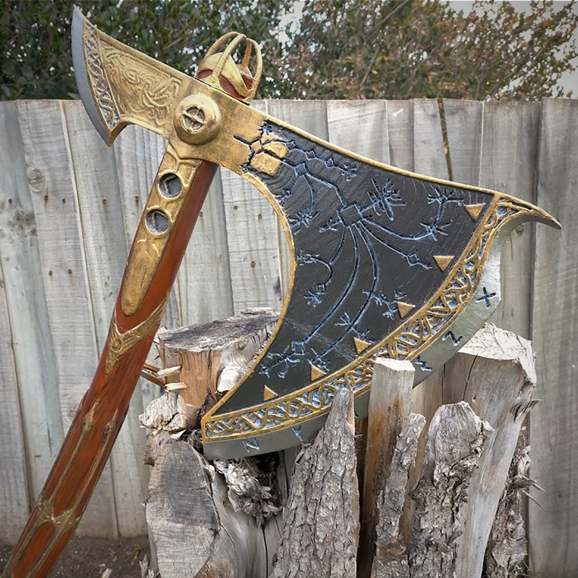 GOD OF WAR KRATOS LEVIATHAN AXE OBJ 3MF 3D PRINTING FILE 3D print model_3