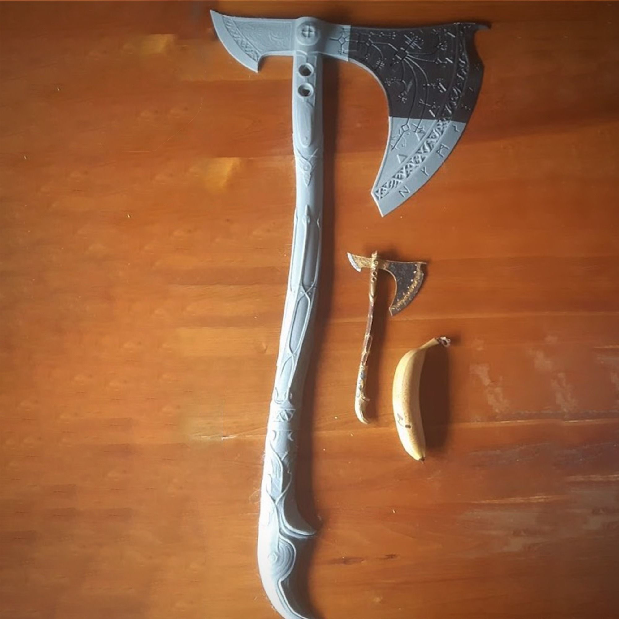 GOD OF WAR KRATOS LEVIATHAN AXE OBJ 3MF 3D PRINTING FILE 3D print model_4