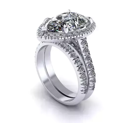 Pear Love Diamond Ring 32